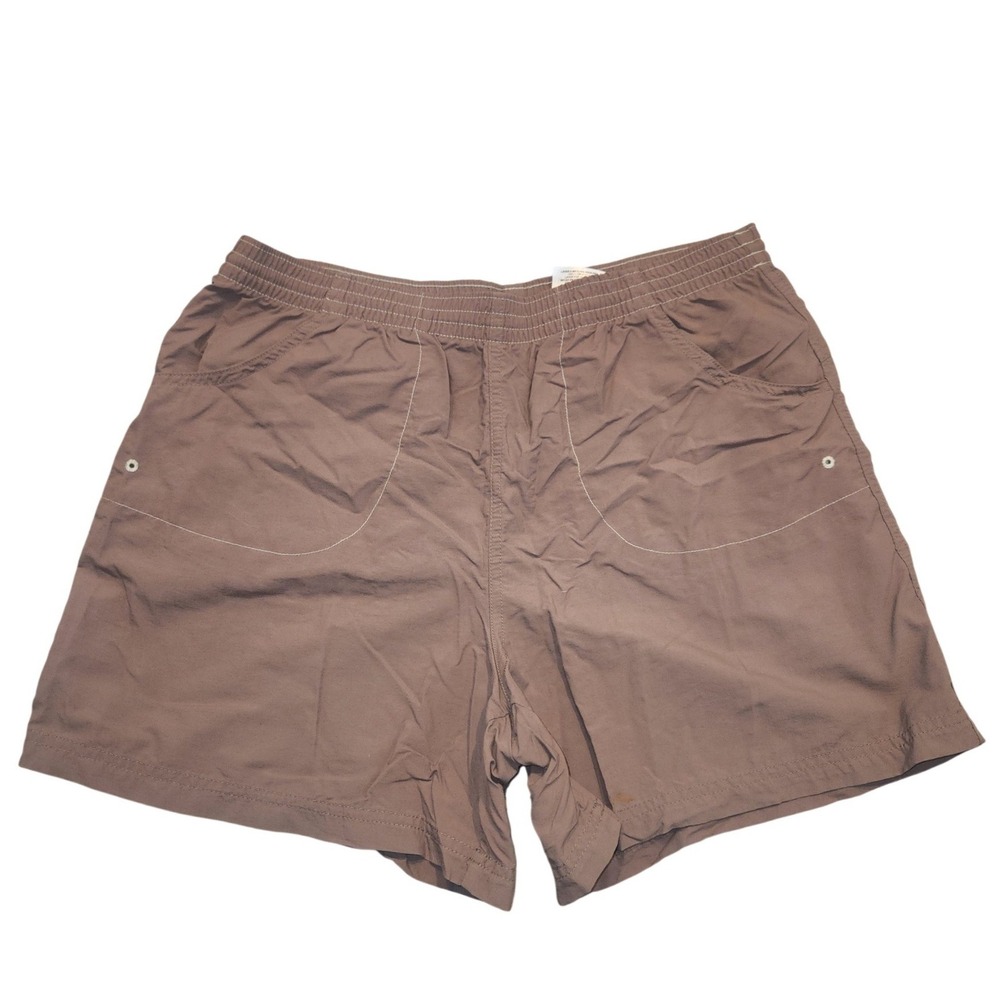 Columbia Womens Brown‎ Nylon Hiking Shorts Elastic Waist Size M AL4496